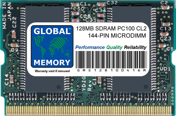 128MB SDRAM PC100 100MHz 144-PIN MICRODIMM MEMORY RAM FOR LAPTOPS/NOTEBOOKS 128MB SDRAM PC100 100MHz 144-PIN MICRODIMM MEMORY RAM FOR LAPTOPS/NOTEBOOKS